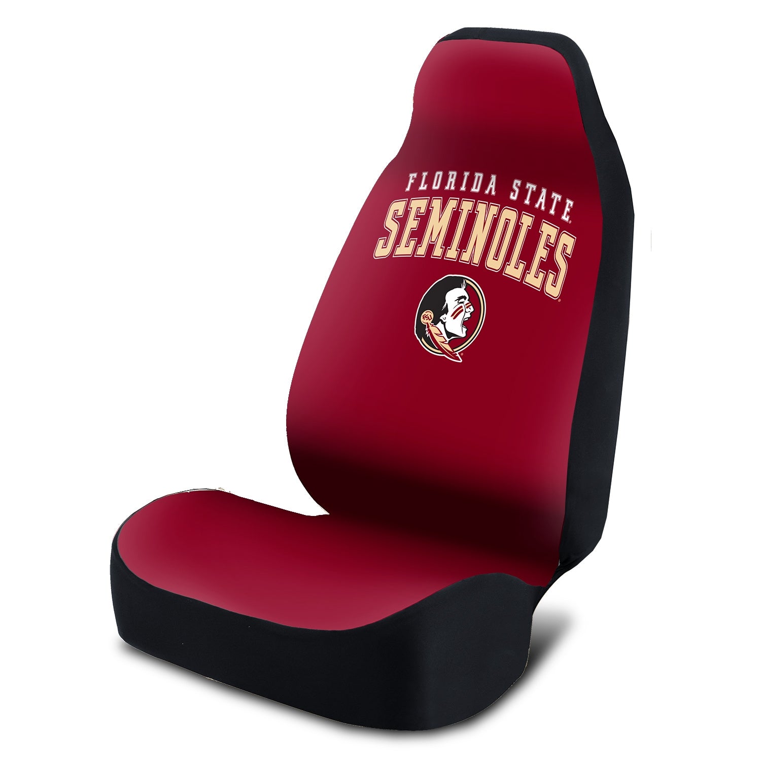 Universal Seat Cover Print 1Pc - Ultimate Suede -  University of Florida State Garnett Seminole Head And Name